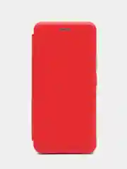 Красный чехол-книжка для Xiaomi Redmi Note 10 Pro (Ксяоми Редми Ноте 10 Про), из экокожи