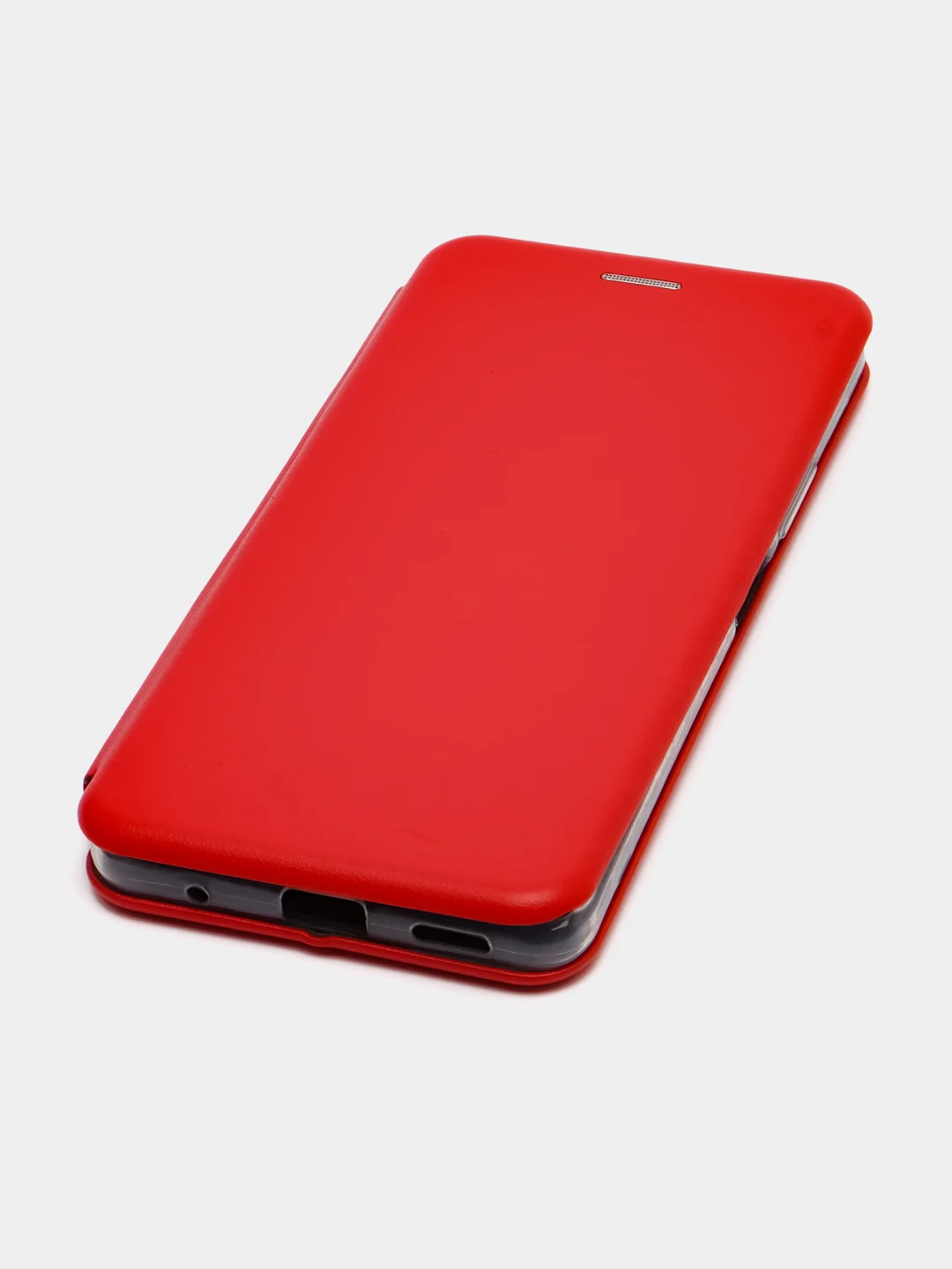 Красный чехол-книжка для Xiaomi Redmi Note 10 Pro (Ксяоми Редми Ноте 10 Про), из экокожи