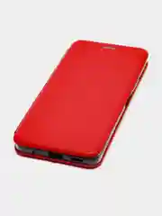 Красный чехол-книжка для Xiaomi Redmi Note 10 Pro (Ксяоми Редми Ноте 10 Про), из экокожи