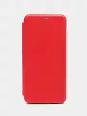 Красный чехол-книжка для Realme C 25/C25 (Реалми С 25/C25), экокожа