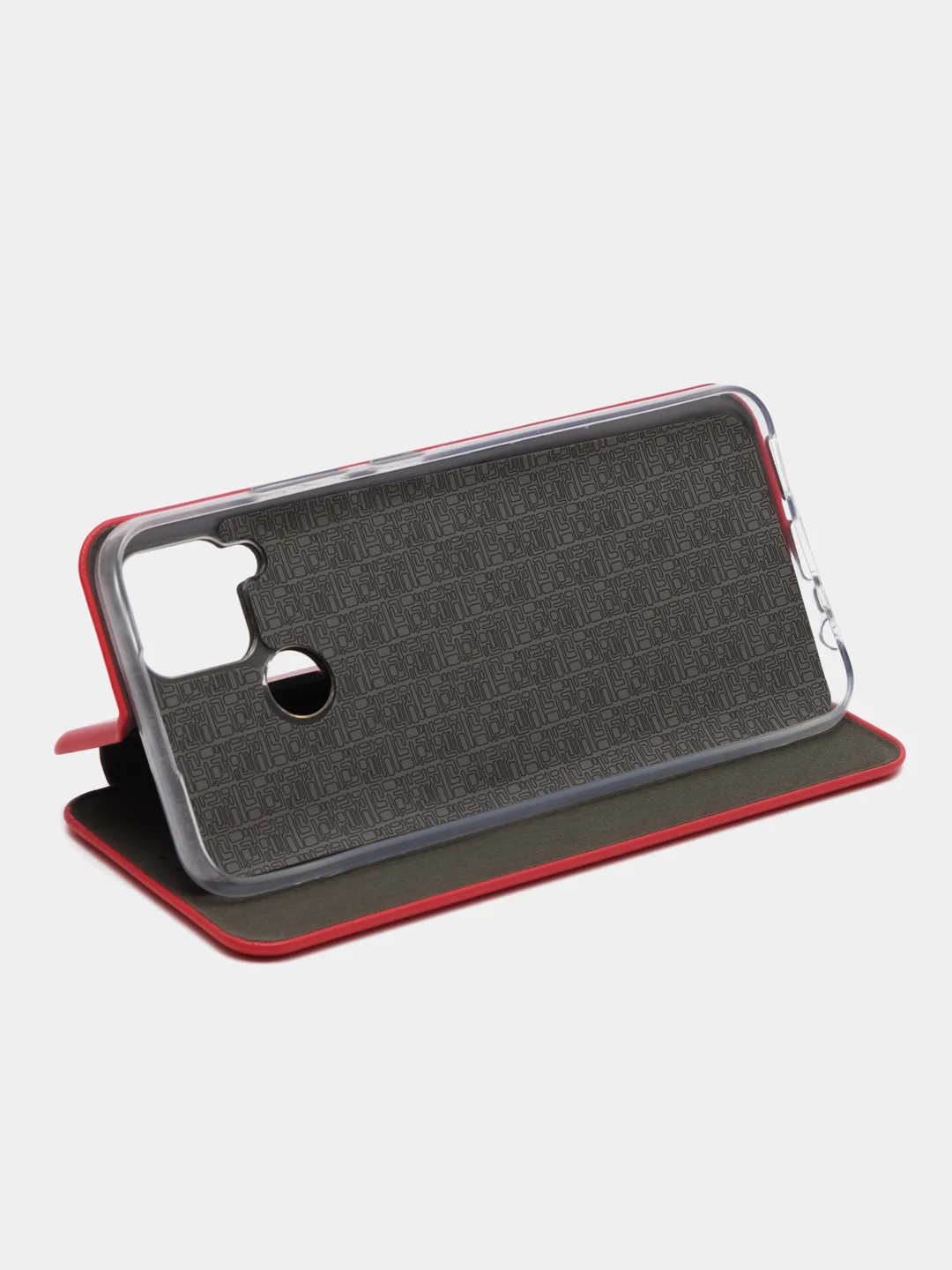 Красный чехол-книжка для Realme C 25/C25 (Реалми С 25/C25), экокожа