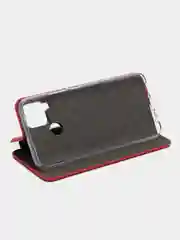 Красный чехол-книжка для Realme C 25/C25 (Реалми С 25/C25), экокожа