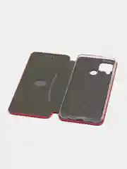 Красный чехол-книжка для Realme C 25/C25 (Реалми С 25/C25), экокожа