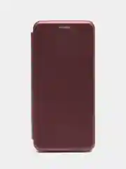 Бордовый чехол-книжка для Realme C 25/C25 (Реалми С 25/C25), экокожа