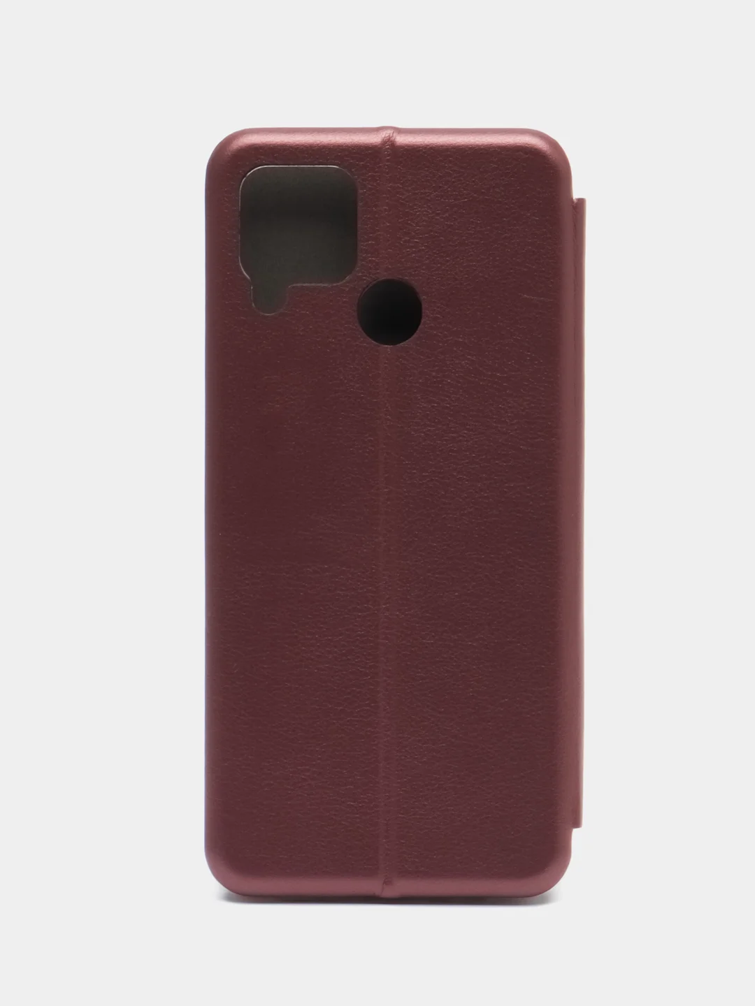 Бордовый чехол-книжка для Realme C 25/C25 (Реалми С 25/C25), экокожа