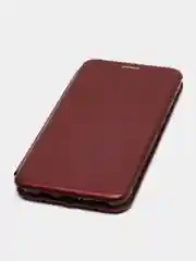 Бордовый чехол-книжка для Huawei P30 Lite, P 30 lite, экокожа