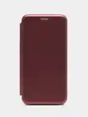 Бордовый чехол-книжка для Huawei P30 Lite, P 30 lite, экокожа