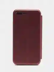Бордовый чехол-книжка для iPhone 7 Plus, iPhone 8 Plus, iPhone 7Plus, iPhone 8Plus экокожа
