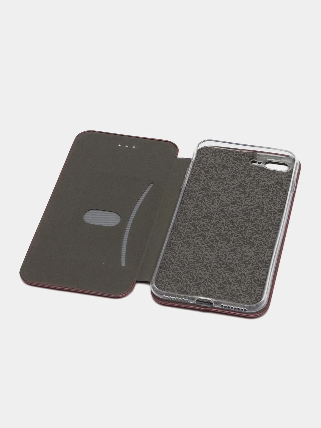Бордовый чехол-книжка для iPhone 7 Plus, iPhone 8 Plus, iPhone 7Plus, iPhone 8Plus экокожа