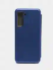 Синий чехол-книжка для Samsung S21 FE / S 21 FE / S21FE, экокожа