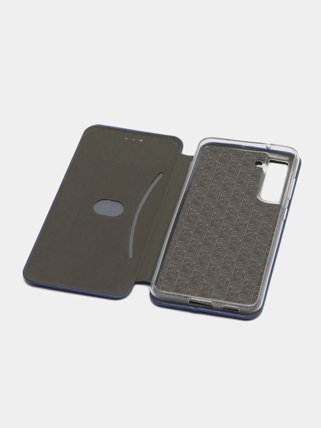 Синий чехол-книжка для Samsung S21 FE / S 21 FE / S21FE, экокожа