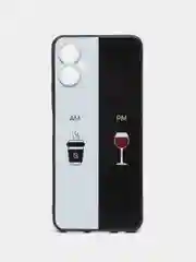 Бирюзовый силиконовый чехол для Tecno Camon 19 Neo, с принтом, с рисунком (Техно Камон 19 Нео)