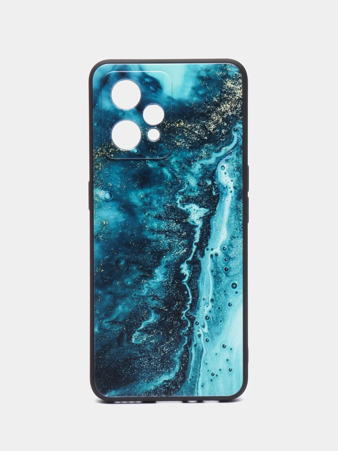 Тёмно-бирюзовый силиконовый чехол для Realme 9 Pro Plus / Realme 9 4G, с принтом, с рисунком