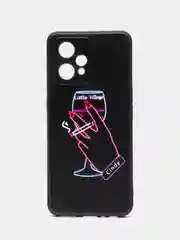 Голубой силиконовый чехол для Realme 9 Pro Plus / Realme 9 4G, с принтом, с рисунком