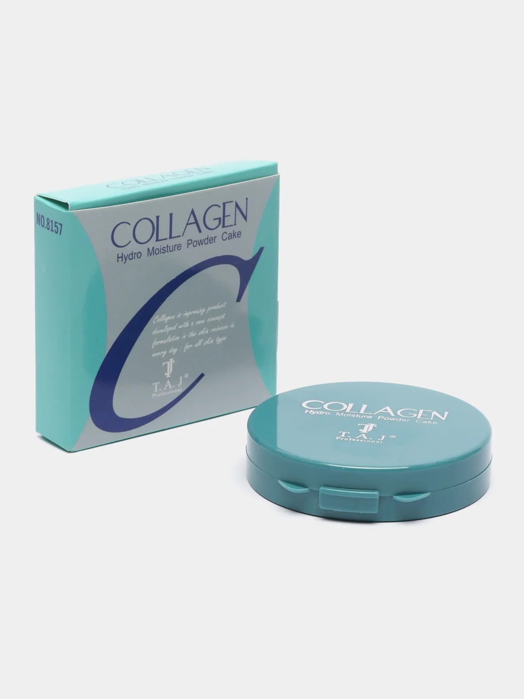 Кремовый пудра для лица COLLAGEN увлажняющая с коллагеном, со спонжем в комплекте