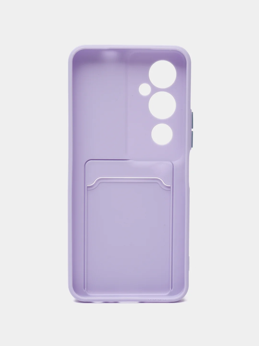 Сиреневый силиконовый чехол для Tecno Pova 4 Pro (Техно Пова 4 Про), с карманом для карт, прозрачный