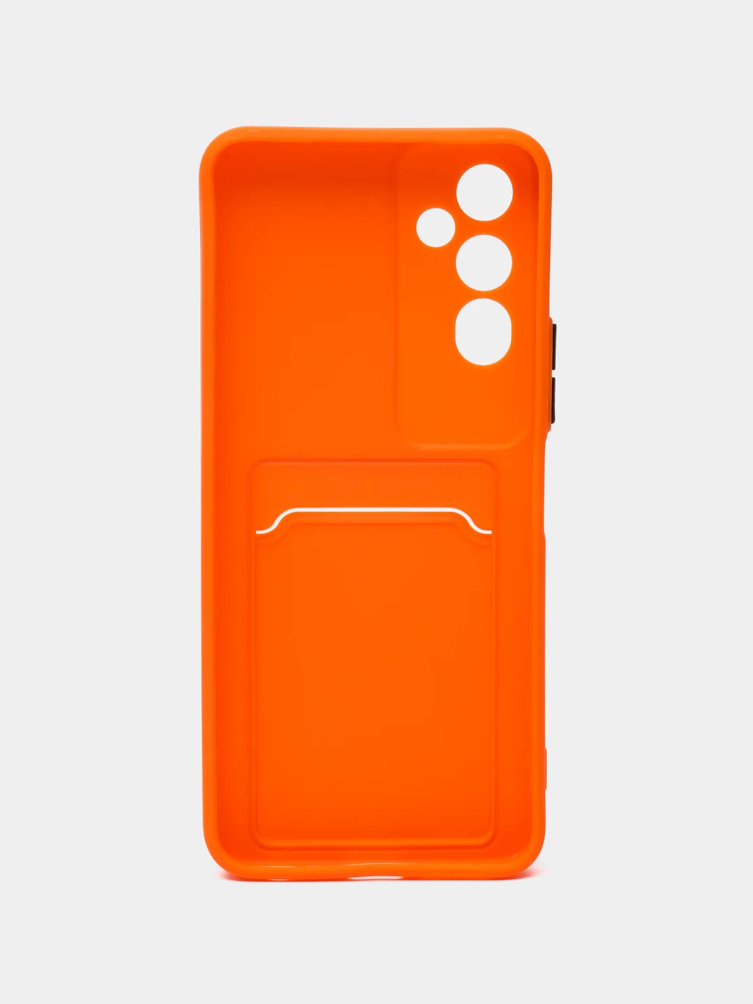Оранжевый силиконовый чехол для Tecno POVA Neo 2 (Техно Пова Нео 2), прозрачный с карманом для карт