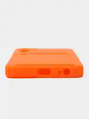 Оранжевый силиконовый чехол для Tecno POVA Neo 2 (Техно Пова Нео 2), прозрачный с карманом для карт