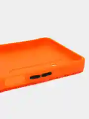 Оранжевый силиконовый чехол для Tecno POVA Neo 2 (Техно Пова Нео 2), прозрачный с карманом для карт