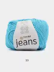 Бирюзовый пряжа YarnArt Jeans (Ярнарт Джинс), 5 мотков