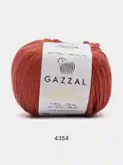 Коричневый пряжа Gazzal Baby Cotton, 5 мотков в комплекте, 40% акрил, 60% хлопок, 50 г, 165 м