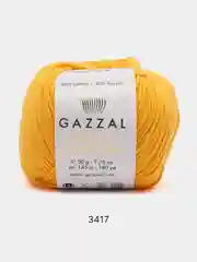 Лимонный пряжа Gazzal Baby Cotton, 5 мотков в комплекте, 40% акрил, 60% хлопок, 50 г, 165 м