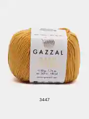 Манго пряжа Gazzal Baby Cotton, 5 мотков в комплекте, 40% акрил, 60% хлопок, 50 г, 165 м