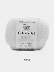 Молочный пряжа Gazzal Baby Cotton, 5 мотков в комплекте, 40% акрил, 60% хлопок, 50 г, 165 м