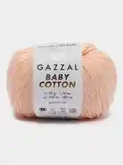 Багровый пряжа Gazzal Baby Cotton, 5 мотков в комплекте, 40% акрил, 60% хлопок, 50 г, 165 м