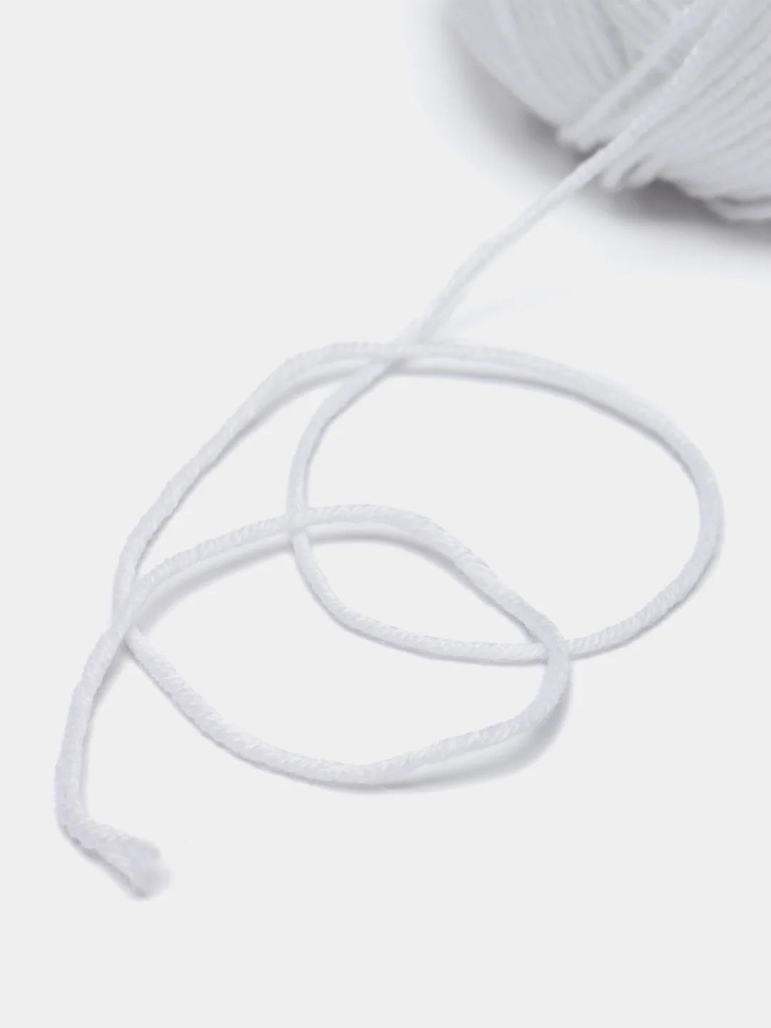 Белый пряжа Gazzal Baby Cotton, 5 мотков в комплекте, 40% акрил, 60% хлопок, 50 г, 165 м
