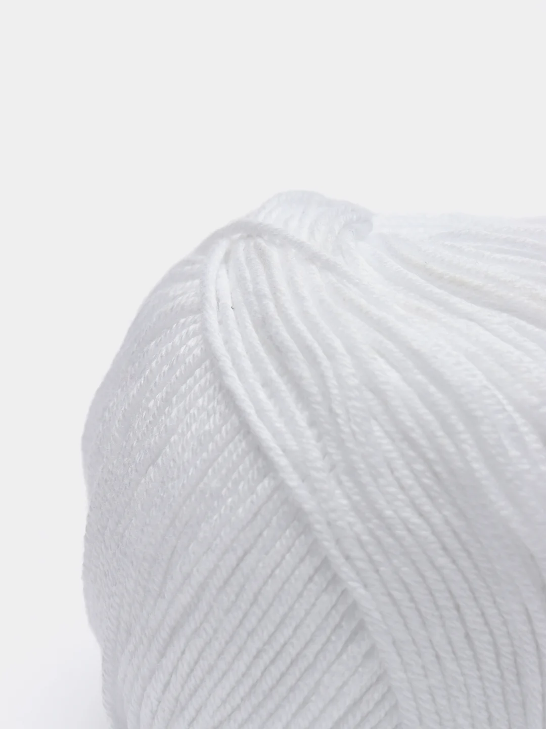 Белый пряжа Gazzal Baby Cotton, 5 мотков в комплекте, 40% акрил, 60% хлопок, 50 г, 165 м