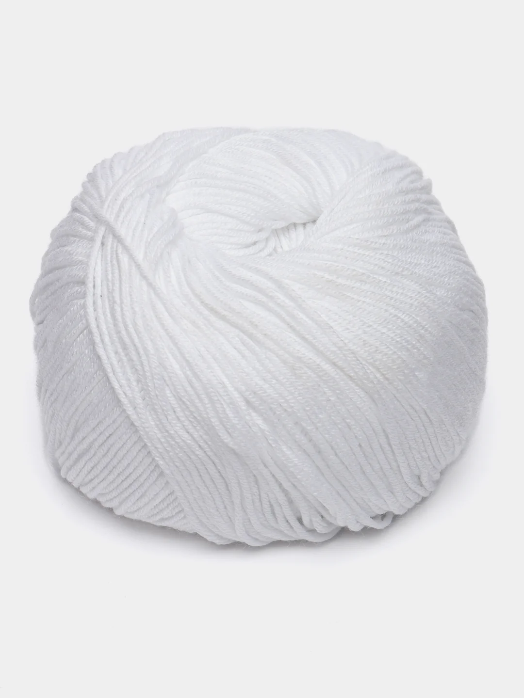 Белый пряжа Gazzal Baby Cotton, 5 мотков в комплекте, 40% акрил, 60% хлопок, 50 г, 165 м