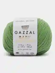 Бирюзовый пряжа Gazzal Baby Cotton, 5 мотков в комплекте, 40% акрил, 60% хлопок, 50 г, 165 м