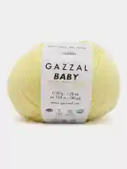 Желтый пряжа Gazzal Baby Cotton, 5 мотков в комплекте, 40% акрил, 60% хлопок, 50 г, 165 м