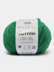 Зеленый пряжа Gazzal Baby Cotton, 5 мотков в комплекте, 40% акрил, 60% хлопок, 50 г, 165 м