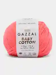 Карамельный пряжа Gazzal Baby Cotton, 5 мотков в комплекте, 40% акрил, 60% хлопок, 50 г, 165 м