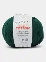 Салатовый пряжа Gazzal Baby Cotton, 5 мотков в комплекте, 40% акрил, 60% хлопок, 50 г, 165 м