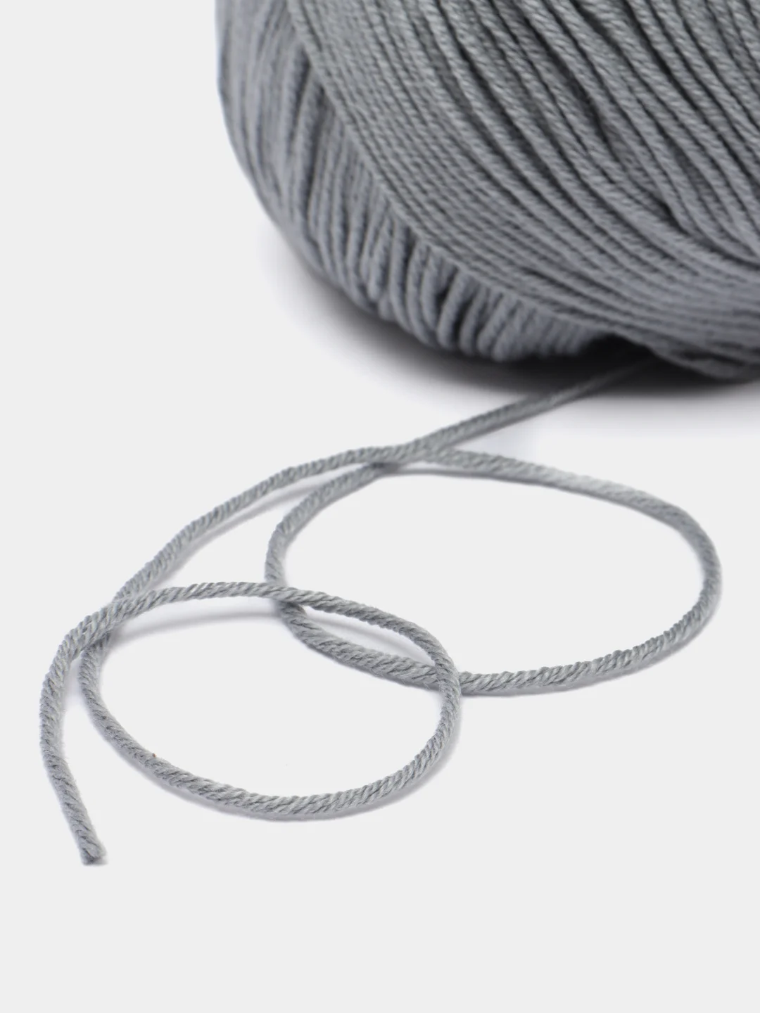 Серый пряжа Gazzal Baby Cotton, 5 мотков в комплекте, 40% акрил, 60% хлопок, 50 г, 165 м