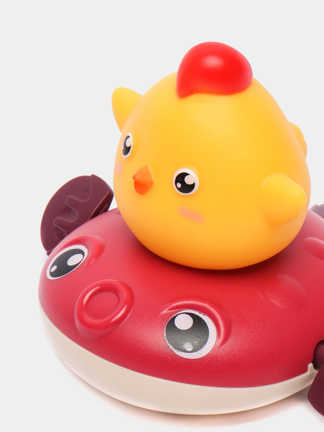Красный игрушка для ванны "Цыпленок", заводная игрушка для купания