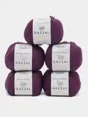 Тёмно-бирюзовый пряжа Gazzal Baby Cotton, 5 мотков в комплекте, 40% акрил, 60% хлопок, 50 г, 165 м