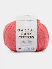 Тёмно-розовый пряжа Gazzal Baby Cotton, 5 мотков в комплекте, 40% акрил, 60% хлопок, 50 г, 165 м