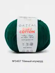 Салатовый пряжа Gazzal Baby Cotton, 5 мотков в комплекте, 40% акрил, 60% хлопок, 50 г, 165 м