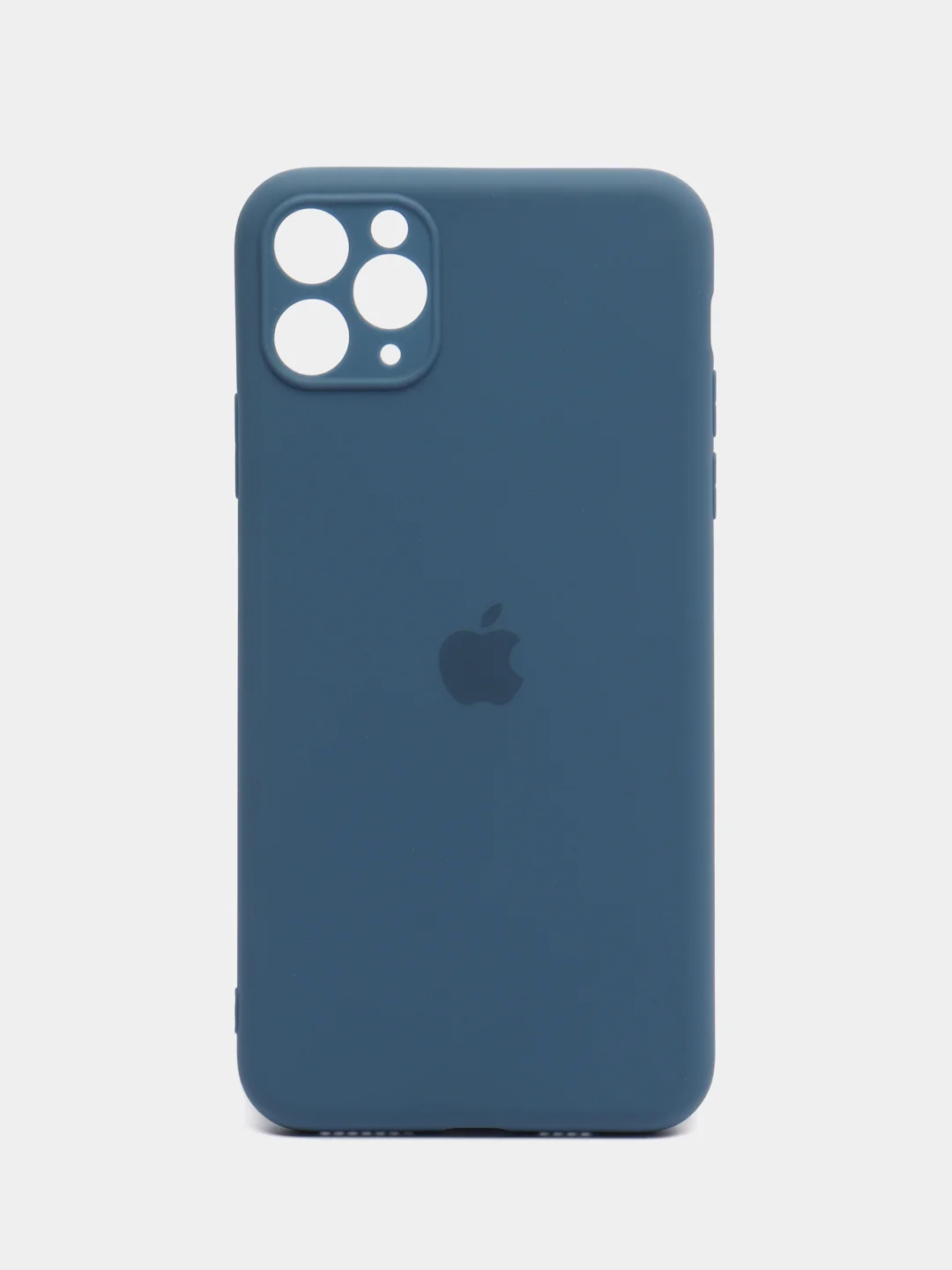 Синий меланж чехол для iPhone 11 Pro Max с защитой камеры