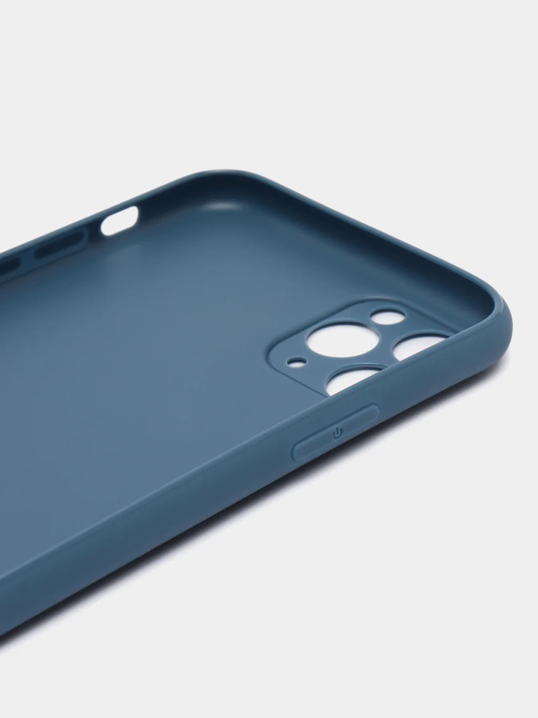 Синий меланж чехол для iPhone 11 Pro Max с защитой камеры