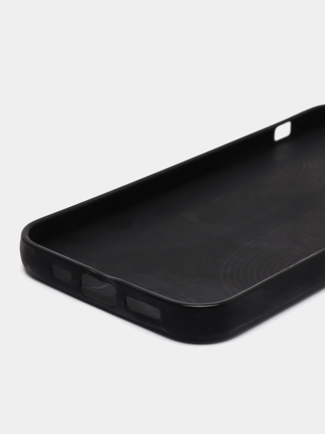 Синий чехол для iPhone 12/12 Pro с кожаной вставкой