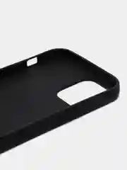 Синий чехол для iPhone 12/12 Pro с кожаной вставкой
