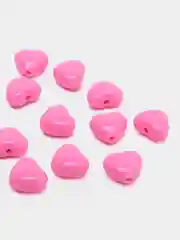 Тёмно-розовый однотонные акриловые бусины "Сердце"