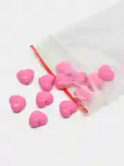 Тёмно-розовый однотонные акриловые бусины "Сердце"