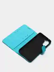 Голубой чехол книжка для Realme 10 Pro, Realme 10 Pro+, кожаный PU