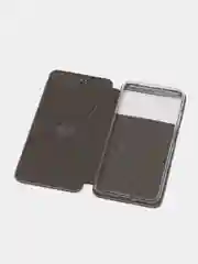 Серебряный чехол-книжка Xiaomi Poco M5 / Poco M4 5G  (Поко М5)